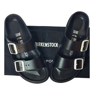 Birkenstock Arizona Leather Double-Buckle Sandals Slides EU 38 size US 7